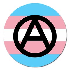 Anarchist Pride Magnet 5  (round) by TransPrints