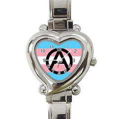 Anarchist Pride Heart Italian Charm Watch