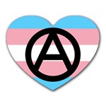 Anarchist Pride Heart Mousepads Front