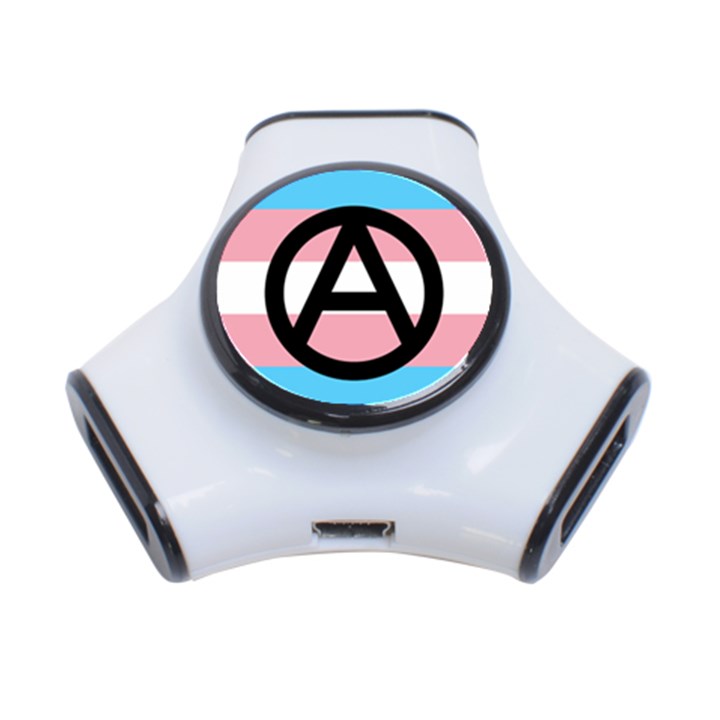 Anarchist Pride 3-Port USB Hub