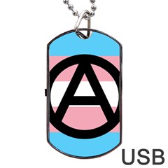 Anarchist Pride Dog Tag Usb Flash (one Side) by TransPrints