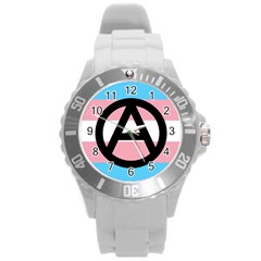 Anarchist Pride Round Plastic Sport Watch (l)