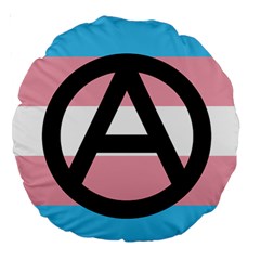 Anarchist Pride Large 18  Premium Round Cushions by TransPrints