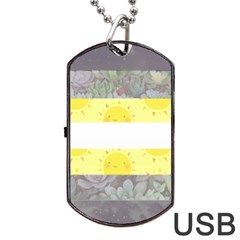 Nonbinary Flag Dog Tag Usb Flash (two Sides)