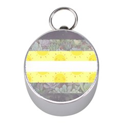 Nonbinary Flag Mini Silver Compasses by AnarchistTransPride