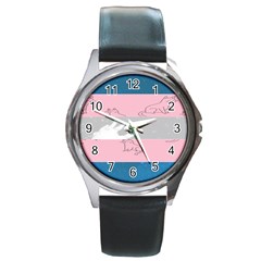 Pride Flag Round Metal Watch