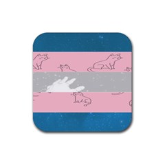 Pride Flag Rubber Coaster (square) 