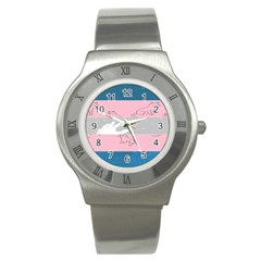 Pride Flag Stainless Steel Watch by TransPrints