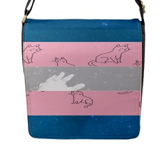 Pride Flag Flap Messenger Bag (l)  by TransPrints