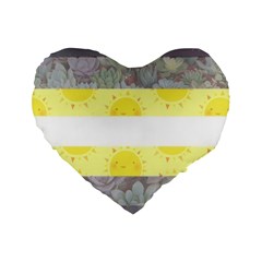 Cute Flag Standard 16  Premium Heart Shape Cushions by TransPrints