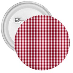 Usa Flag Red Blood Large Gingham Check 3  Buttons