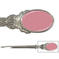 Usa Flag Red Blood Large Gingham Check Letter Openers by PodArtist