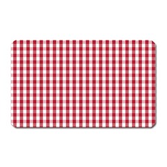 Usa Flag Red Blood Large Gingham Check Magnet (rectangular) by PodArtist