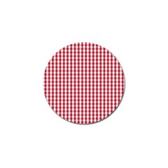 Usa Flag Red Blood Large Gingham Check Golf Ball Marker