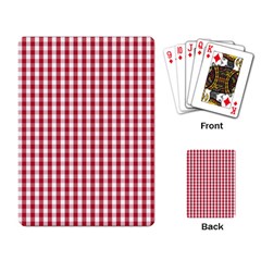 Usa Flag Red Blood Large Gingham Check Playing Card by PodArtist