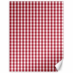 Usa Flag Red Blood Large Gingham Check Canvas 12  X 16  