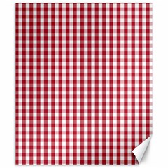 Usa Flag Red Blood Large Gingham Check Canvas 20  X 24  