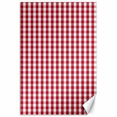 Usa Flag Red Blood Large Gingham Check Canvas 20  X 30  