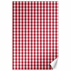 Usa Flag Red Blood Large Gingham Check Canvas 24  X 36  by PodArtist