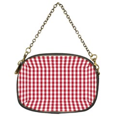 Usa Flag Red Blood Large Gingham Check Chain Purses (one Side) 