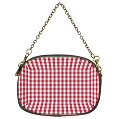 Usa Flag Red Blood Large Gingham Check Chain Purses (two Sides) 