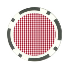 Usa Flag Red Blood Large Gingham Check Poker Chip Card Guard (10 Pack)