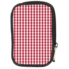 Usa Flag Red Blood Large Gingham Check Compact Camera Cases