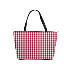 Usa Flag Red Blood Large Gingham Check Shoulder Handbags by PodArtist