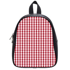 Usa Flag Red Blood Large Gingham Check School Bags (small)  by PodArtist