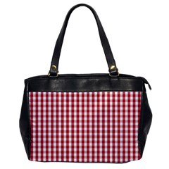 Usa Flag Red Blood Large Gingham Check Office Handbags by PodArtist