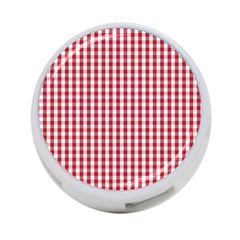 Usa Flag Red Blood Large Gingham Check 4-port Usb Hub (one Side) by PodArtist