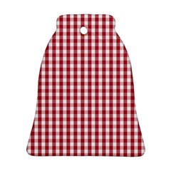 Usa Flag Red Blood Large Gingham Check Ornament (bell) by PodArtist