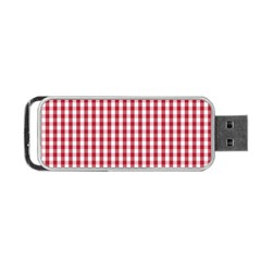 Usa Flag Red Blood Large Gingham Check Portable Usb Flash (one Side) by PodArtist