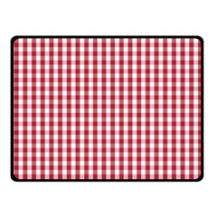 Usa Flag Red Blood Large Gingham Check Double Sided Fleece Blanket (small) 