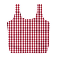 Usa Flag Red Blood Large Gingham Check Full Print Recycle Bags (l) 