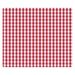 Usa Flag Red Blood Large Gingham Check Double Sided Flano Blanket (small)  by PodArtist