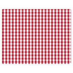 Usa Flag Red Blood Large Gingham Check Double Sided Flano Blanket (medium)  by PodArtist