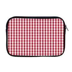 Usa Flag Red Blood Large Gingham Check Apple Macbook Pro 17  Zipper Case by PodArtist