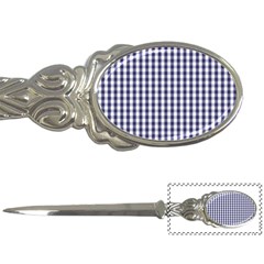 Usa Flag Blue Large Gingham Check Plaid  Letter Openers by PodArtist