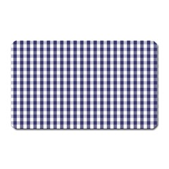 Usa Flag Blue Large Gingham Check Plaid  Magnet (rectangular) by PodArtist