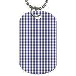 USA Flag Blue Large Gingham Check Plaid  Dog Tag (One Side) Front