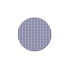 Usa Flag Blue Large Gingham Check Plaid  Golf Ball Marker by PodArtist