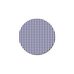 USA Flag Blue Large Gingham Check Plaid  Golf Ball Marker Front