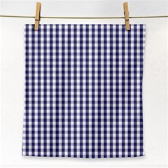 Usa Flag Blue Large Gingham Check Plaid  Face Towel