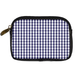 Usa Flag Blue Large Gingham Check Plaid  Digital Camera Cases