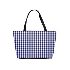 Usa Flag Blue Large Gingham Check Plaid  Shoulder Handbags by PodArtist