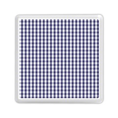 Usa Flag Blue Large Gingham Check Plaid  Memory Card Reader (square)  by PodArtist