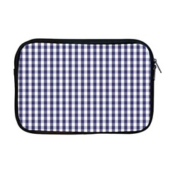 Usa Flag Blue Large Gingham Check Plaid  Apple Macbook Pro 17  Zipper Case by PodArtist