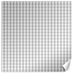 Christmas Silver Gingham Check Plaid Canvas 12  X 12  