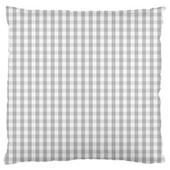 Christmas Silver Gingham Check Plaid Large Cushion Case (one Side)